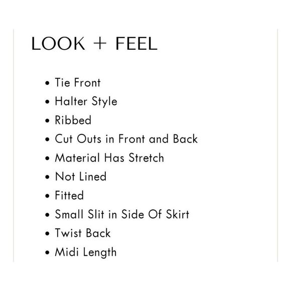 Endless Blu Cutout Halter Neck Twist Back Ribbed Midi Dress Large - Picture 10 of 13